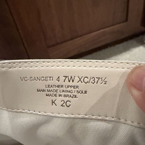 New Vince Camuto Women's Sangeti Wide Calf (XC) Boot Ivory Leather size 7 Wide - Picture 6 of 12